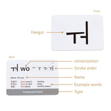 Korean Alphabet Hangul Flash Cards - Korean Lifestyle