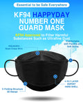 HAPPYDAY A Set of 25 Packages Made in KOREA KF94 Black Face Mask for Adult - Korean Lifestyle