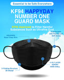 HAPPYDAY A Set of 25 Packages Made in KOREA KF94 Black Face Mask for Adult - Korean Lifestyle